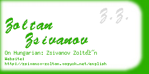 zoltan zsivanov business card